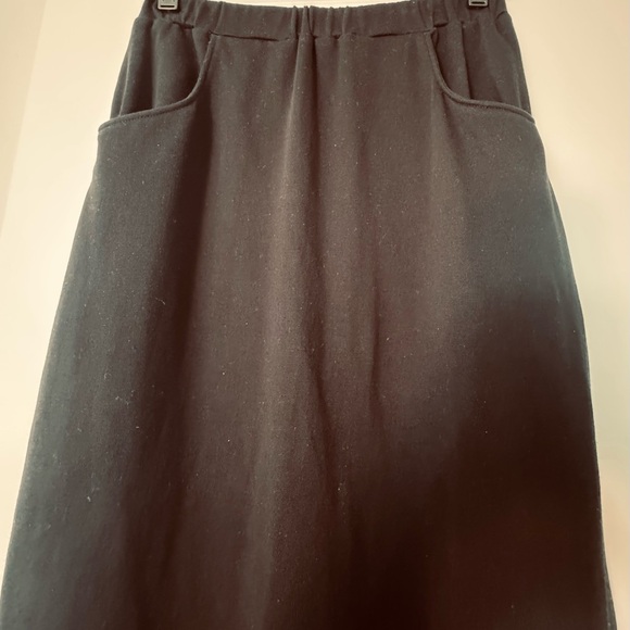 Yohji Yamamoto Black Midi 2pc skirt set, Unique Design, stretchy fabric M - Picture 15 of 16